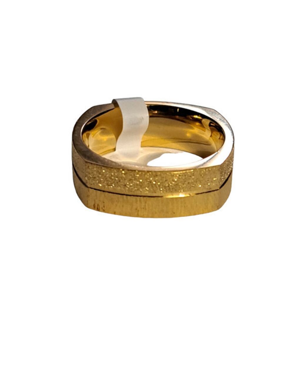 New‎ stainless steel gold toned ring size 10